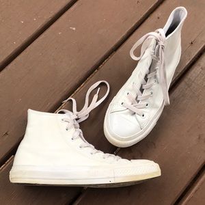 Leather Converse High Tops